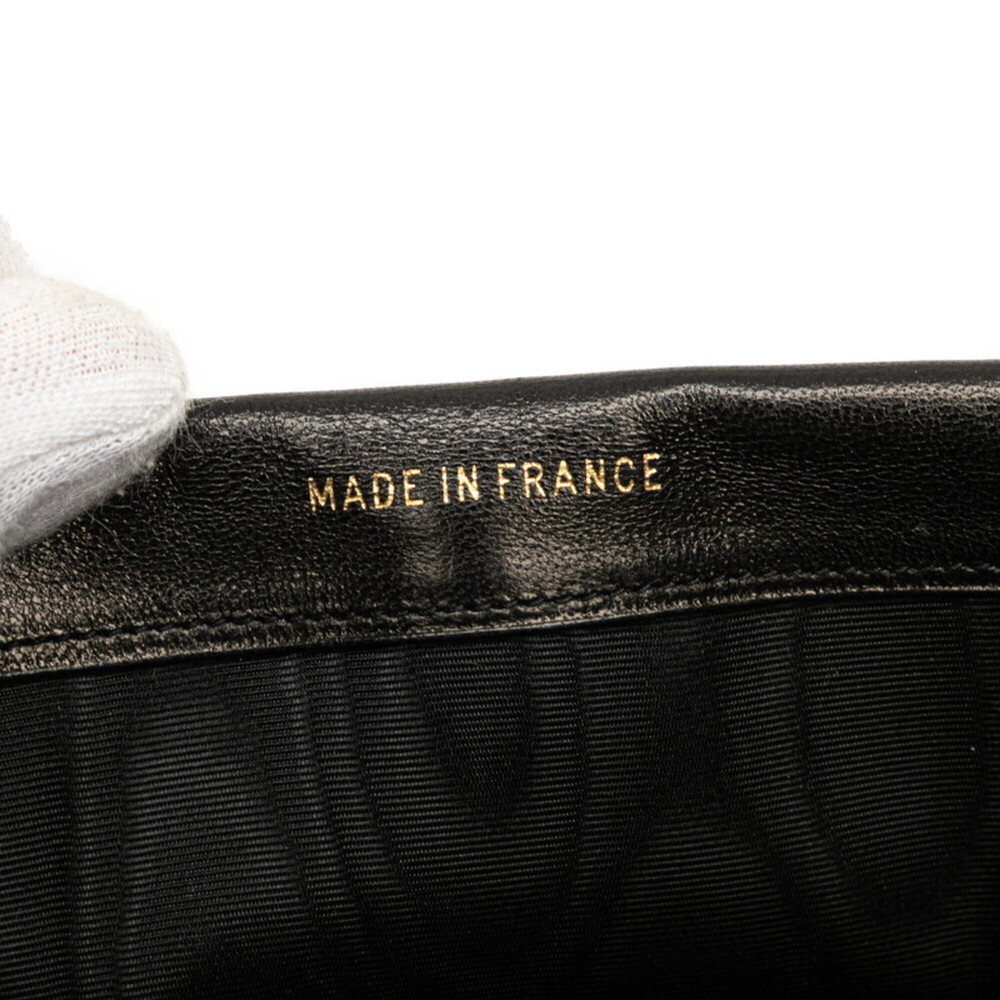 CHANEL Black Leather Logo Wallet - Picture 9 of 10